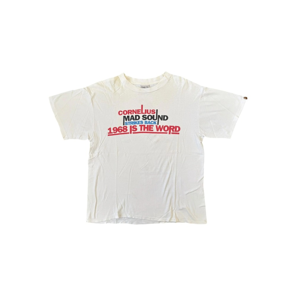 Bape T-Shirt Men Large White Good Cornelius Mad Sound Strikes Back Oneita 90s